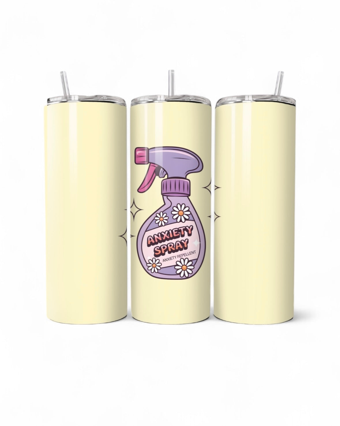 Anxiety Spray Yellow 20oz Tumbler