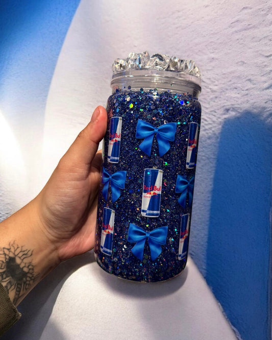 Blue Drink Glitter 16oz Snowglobe