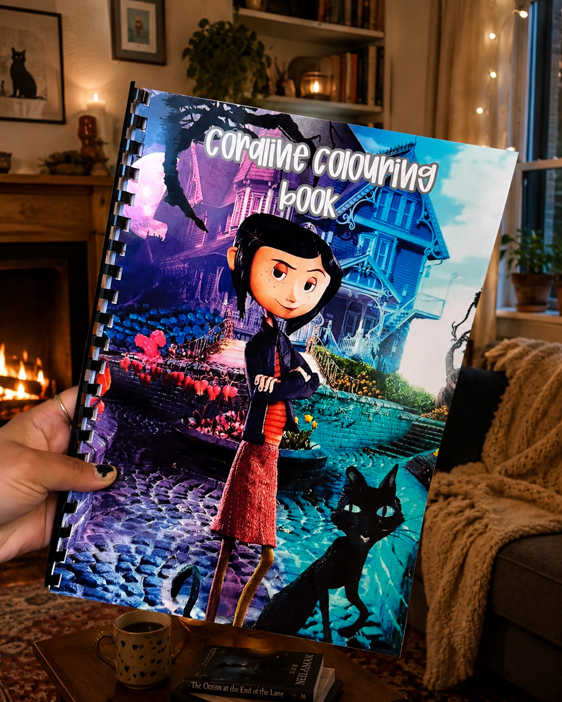 Spooky Button-Eyed Girl Colouring Book