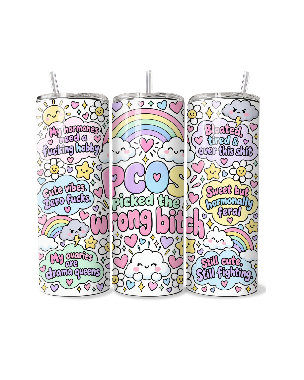 Pcos Picked The Wrong Bitch 20oz Tumbler