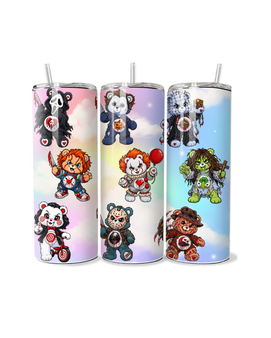 Horror Bears in Rainbow Clouds 20oz Tumbler