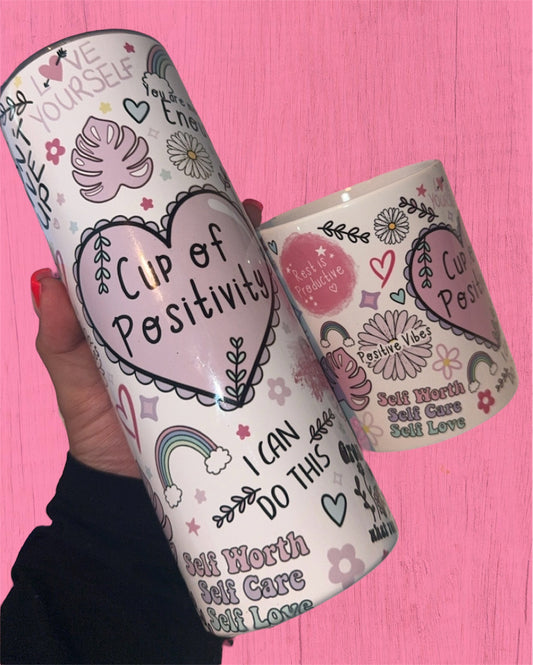 Cup of Positivity, 20oz Tumbler & 11oz Mug Set