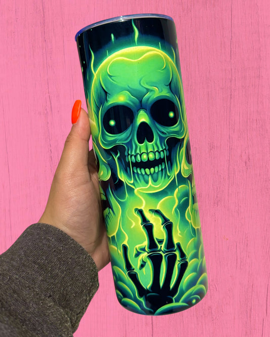 Green Skulls 20oz Tumbler