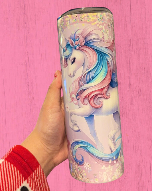 Mystic Dream Pink Unicorn 20oz Tumbler - Add a name