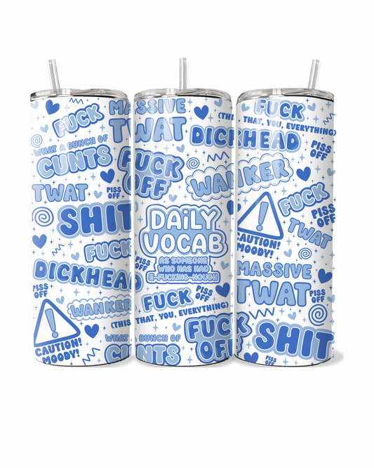 Daily Vocab Blue 20oz Tumbler