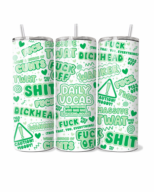 Daily Vocab Green 20oz Tumbler