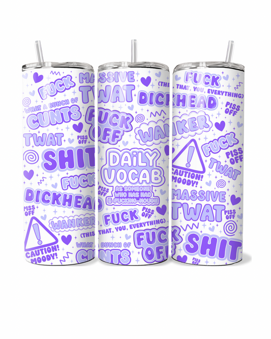 Daily Vocab Purple 20oz Tumbler