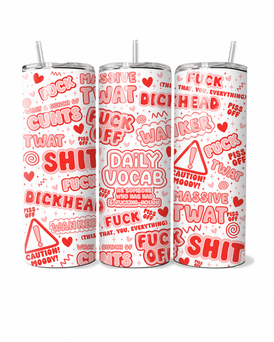 Daily Vocab Red 20oz Tumbler