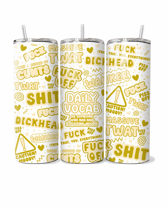 Daily Vocab Yellow 20oz Tumbler