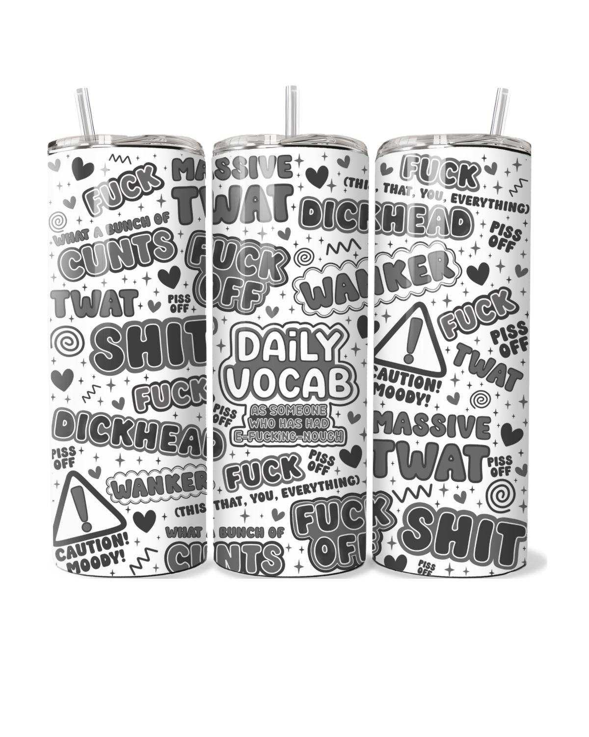 Daily Vocab Black 20oz Tumbler
