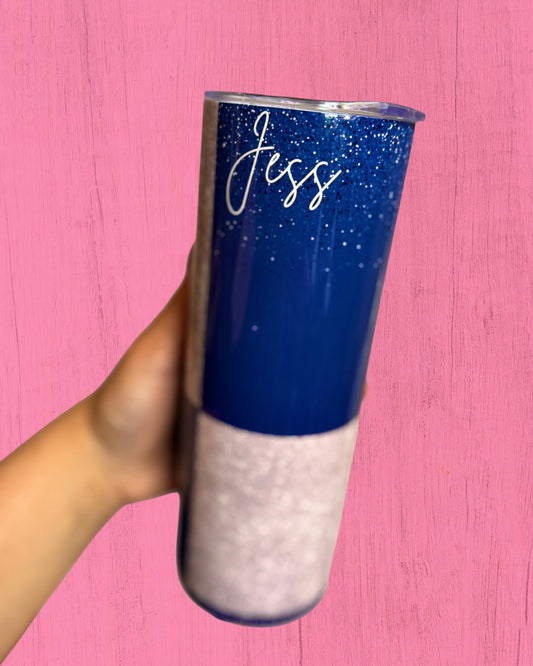 Blue Redbull 20oz Tumbler - Add a name