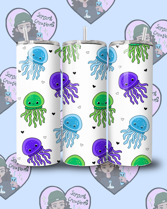 Blue & Green Jellyfish 20oz Tumbler