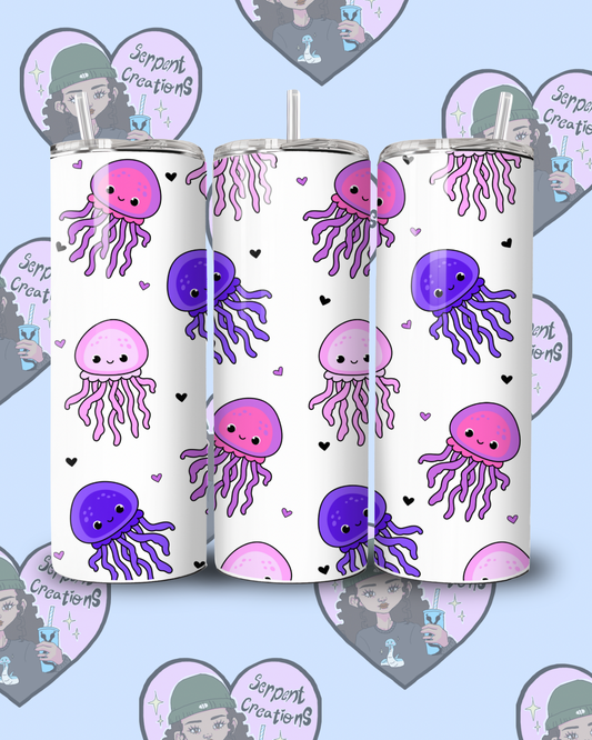 Pink & Purple Jellyfish 20oz Tumbler
