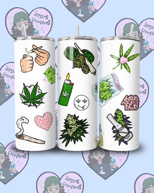 420 White 20oz Tumbler