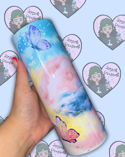 Cloudy Butterflies 20oz Tumbler