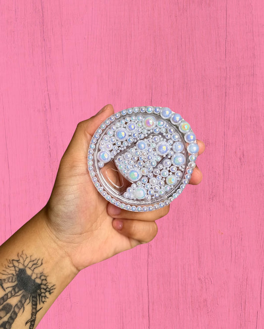 Ivory Rhinestone Lid for 20oz/15oz Tumbler
