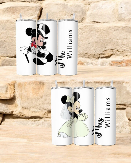 Mr & Mrs Cartoon 20oz Tumbler Set