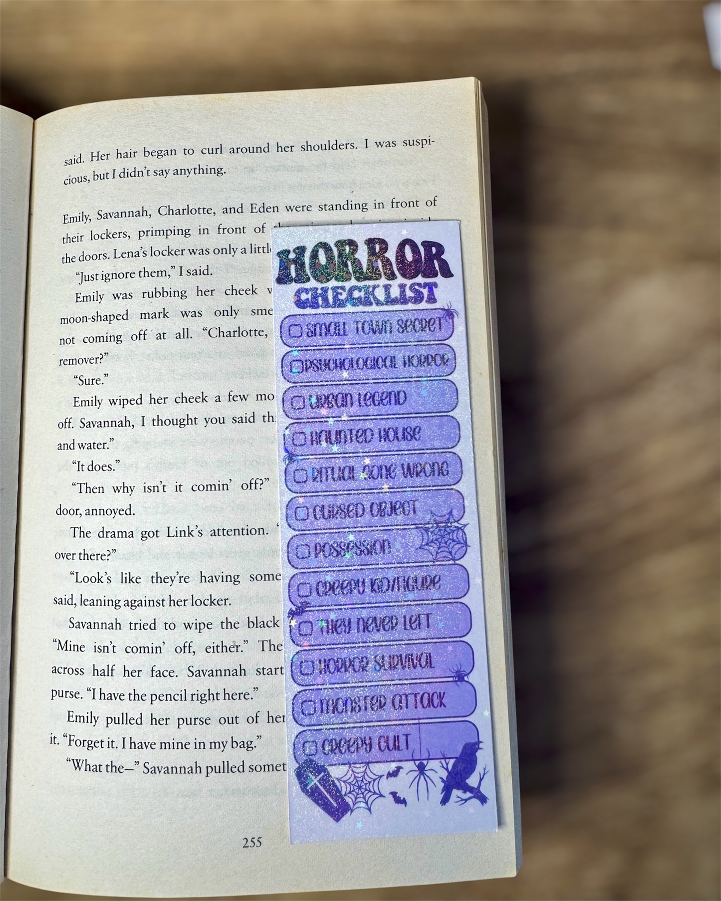 Themed Glittery Bookmark Set of 5
