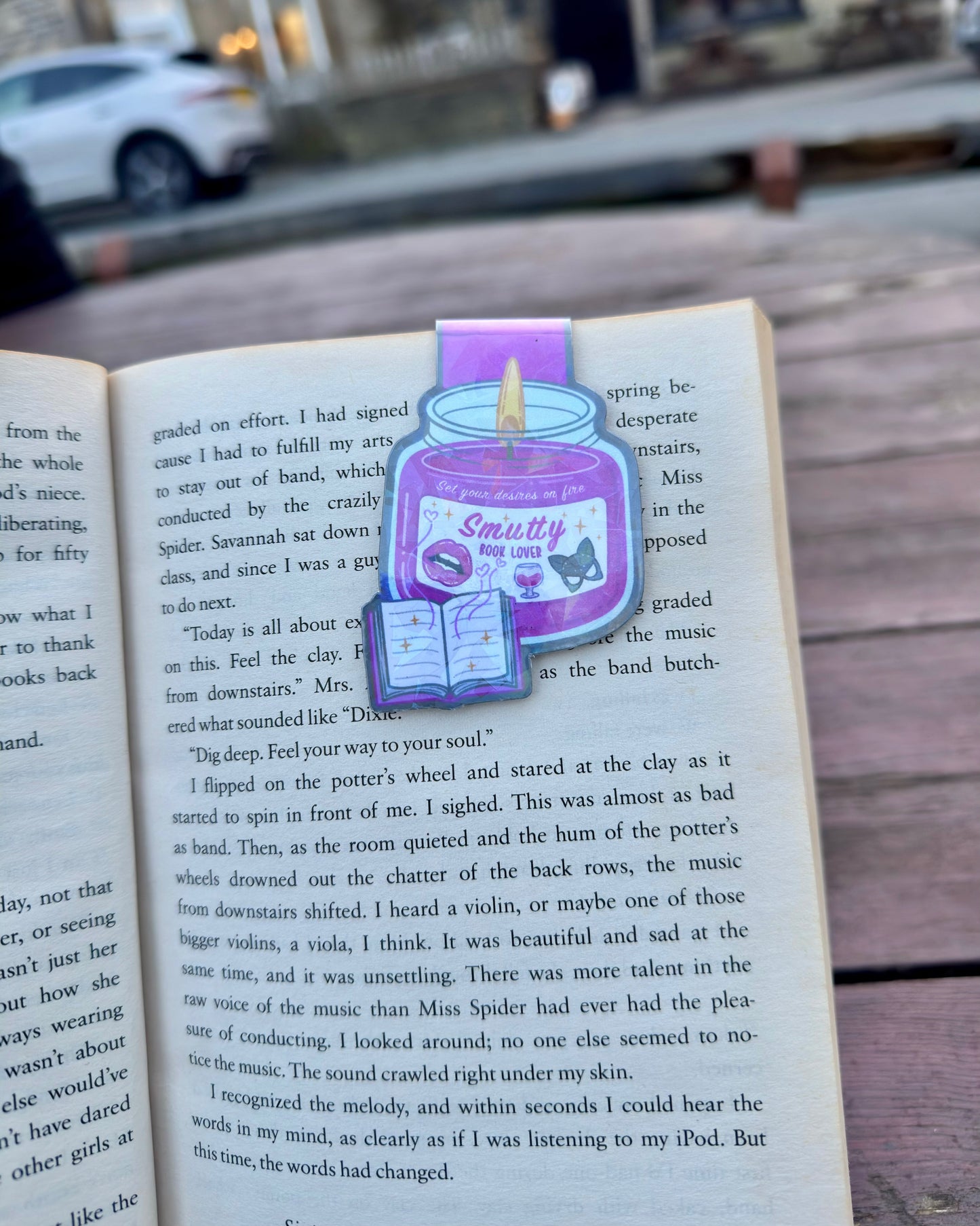 Smutty Book Lover Candle Magnetic Bookmark