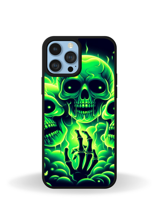 Green Skulls Phone Case